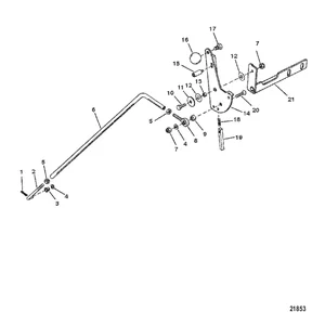 Схема узла «Jet Linkage (S/N 0G157845 & Below)» Mercury, артикул 10-821035