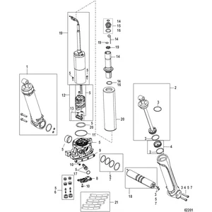 Схема узла «Power Trim Components» Mercury, артикул 8M0105447