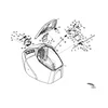Схема узла «Top Cowl Latching» Mercury, артикул 100-8M0178087