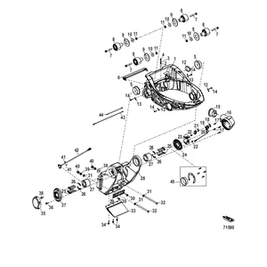 Схема узла «Transom» Mercury, артикул 1400-8M0177559