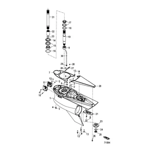 Схема узла «Gear Housing Driveshaft» Mercury, артикул 1600-8M0174564