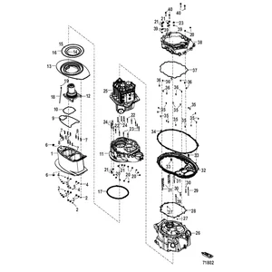 Схема узла «Midsection Fasteners and Seals» Mercury, артикул 8M0177586