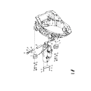 Схема узла «Power Trim Mounting Components» Mercury, артикул 8M0178608